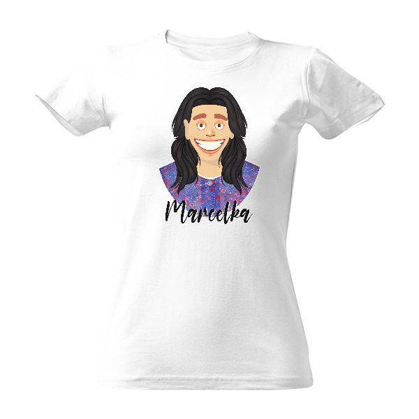  Biele dámske tričko Marcelka