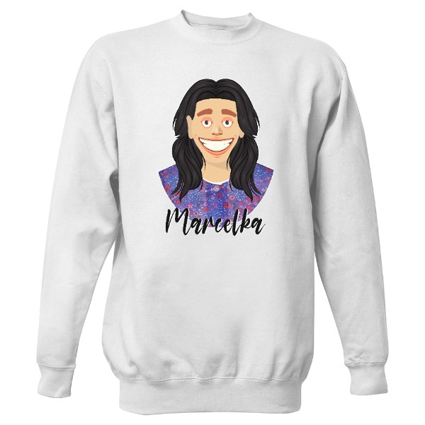  Unisex biela mikina Marcelka